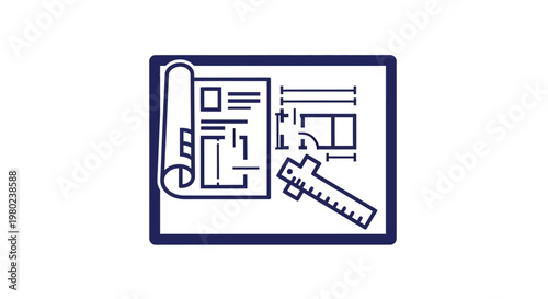Blueprint construction building design plans.