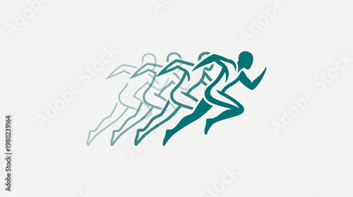 Abstract Runner with Motion Trail