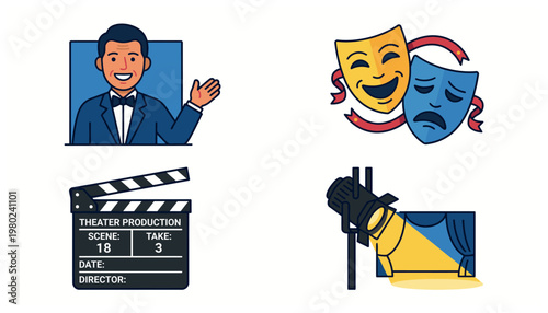 Theater Production Film Set Elements.