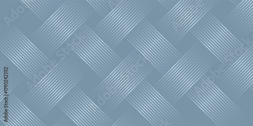 Tableau sur toile Abstract hexagon lines on gray background