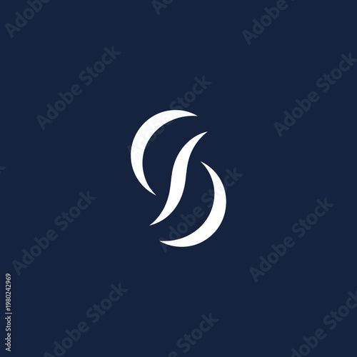 Photos Abstract Swirls Logo Design Minimalist Symbol.