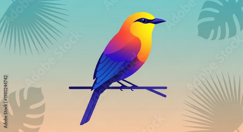 A beautiful blue tit perched on a branch captures the essence of wild nature and colorful wildlife with its vibrant feathers against a serene background