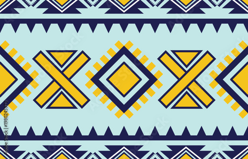Seamless ethnic pattern vector with traditional tribal and cultural motifs, perfect for fabric, fashion, wallpaper, crafts, and decorative design projects. drew this by myself, It's not AI generate