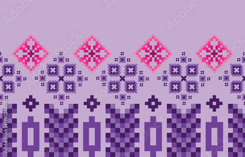Retro seamless pixel pattern vector with geometric 8-bit design, suitable for digital backgrounds, textile prints, and retro game-inspired products. drew this by myself, It's not AI generate