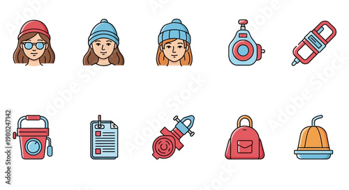 Travel icons for adventure and exploration 1.