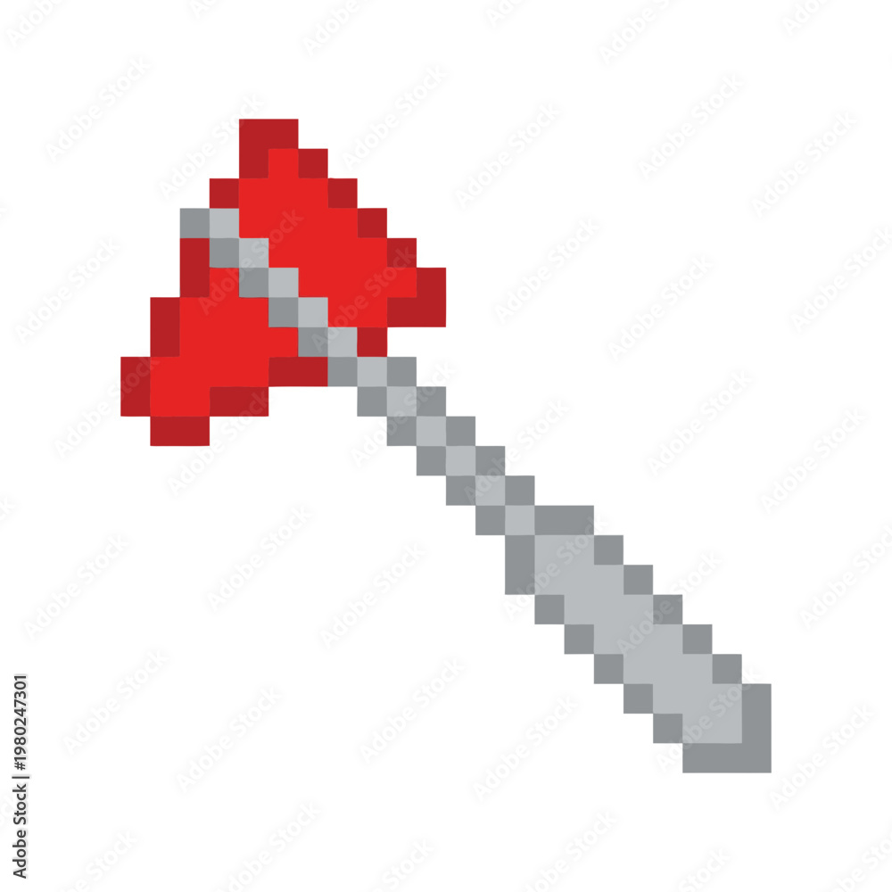 Fototapeta premium 8-Bit Pixel Art Medical Reflex Hammer Icon for Neurological Examination