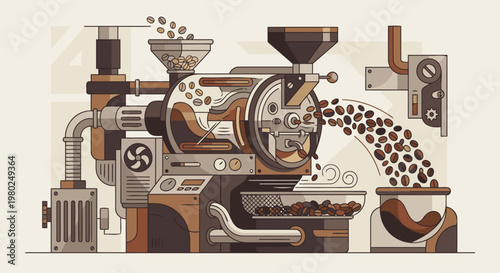 Roasting Coffee Concept