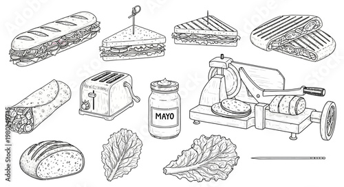 Variety of bread and deli items.