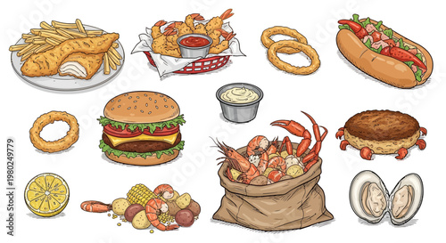 Variety of Tasty Fast Food Options.