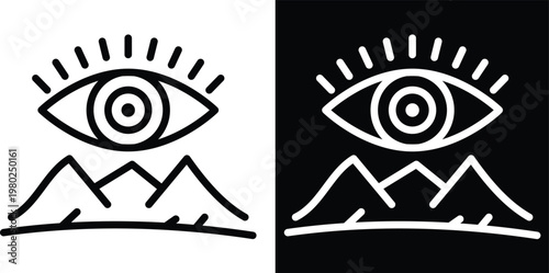 vision Two-tone version in black and white background