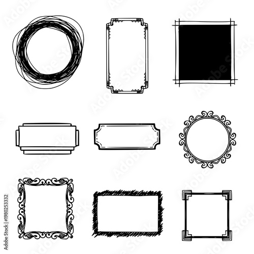 Elegant Ornate Frames and Borders Vector Set for Designers