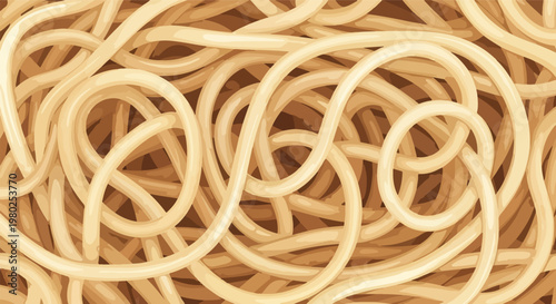 A swirling, delicious texture of golden instant noodles, reminiscent of classic mie, creating a mouth-watering background for culinary concepts and food-related designs