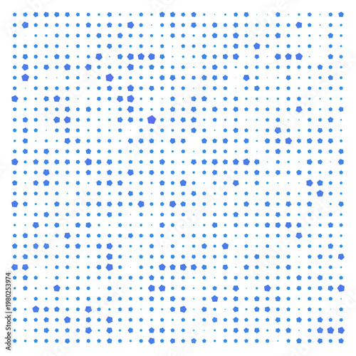 Vector Field Grid of Octagons - Abstract Purple Octagon Grid Art