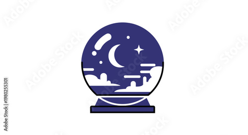 Crystal ball on a stand.