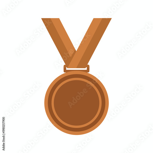 Close up of a Gold Medal Award Trophy with Ribbon for Sports Achievement