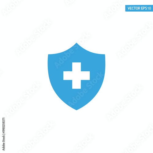 Secure Medical Shield Icon Representing Health Protection and Safety