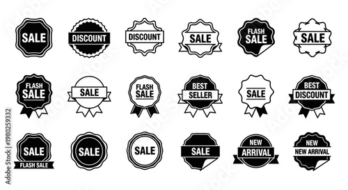 Black and white sale discount labels 1.