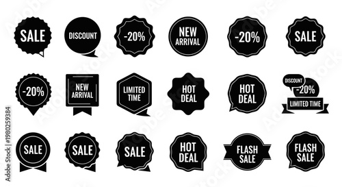 Black Friday sale discount labels 2.