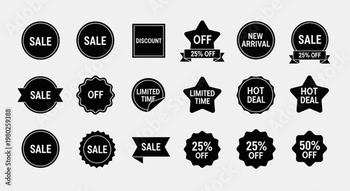 Black Friday sale discount labels 1.