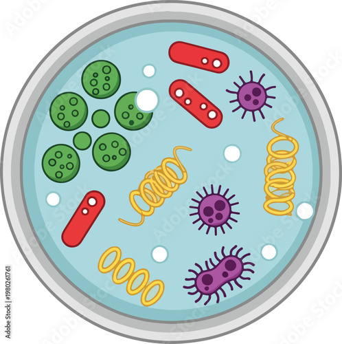 Photography Pixel Art Petri Dish Bacteria Microbes Biology Medical Illustration