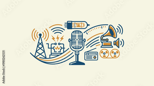 Retro Technology Radio Audio and Communication Devices