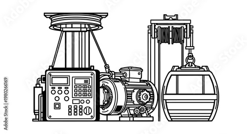 Cable Car Lift Machinery Control System.
