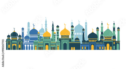 Mosque Architecture Domes Minarets Islamic.