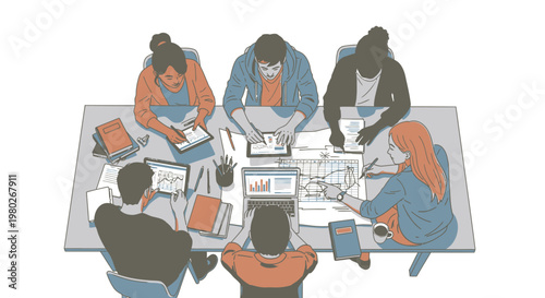 People sitting around a meeting table.