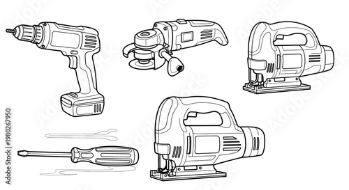 Power tools for home improvement projects.