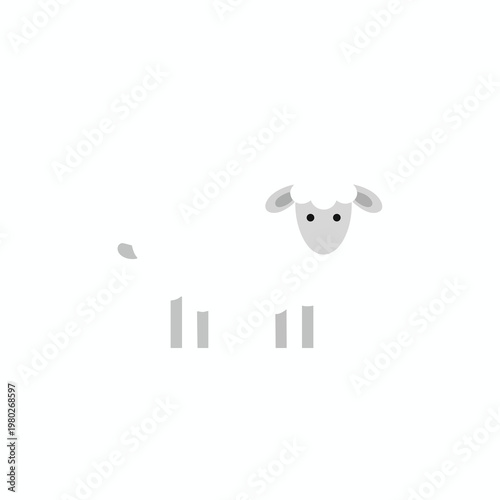 Cute Cartoon Sheep Illustration for Farm and Animal Themes