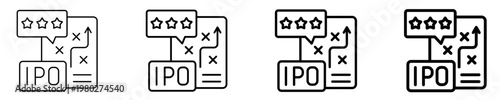 Ipo Strategy Icon Set Different Style Collection