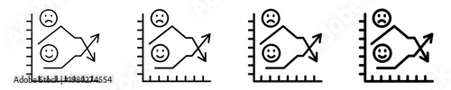 Market Reaction Icon Set Different Style Collection