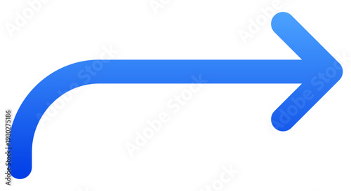 Solid blue return forward arrow icon for redo and proceed navigation