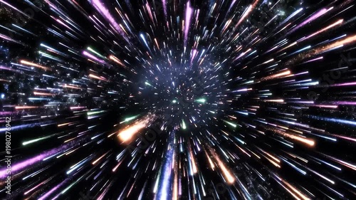 Wallpaper Mural Abstract colorful light burst on dark background Torontodigital.ca