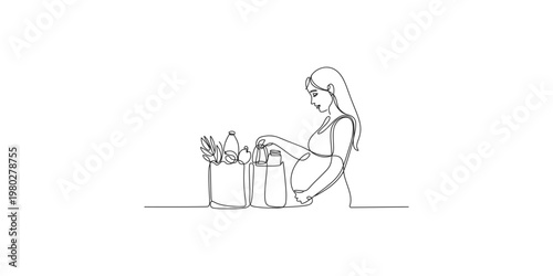 Pregnant woman putting plastic bottles into a recycling bin sustainability eco friendly pregnancy green ecology
