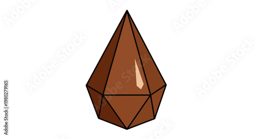 Geometric Chocolate Candy Drop Shape, Dessert Sweet Food Icon