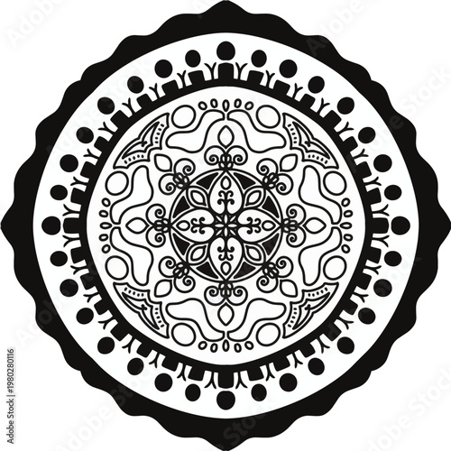 Seamless mandala vector pattern with decorative and symmetrical textile texture.
Fully editable and scalable vector design suitable for fashion fabric, clothing, sweaters, scarves, blankets, home deco