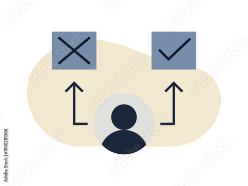 Decision making icon. Politics icon. Flat vector icon concept.