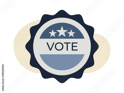 Election badge icon. Politics icon. Flat vector icon concept.