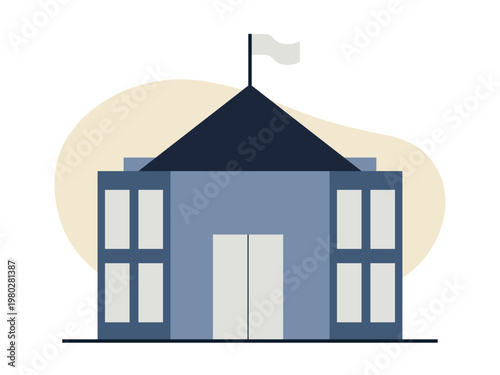 Embassy icon. Politics icon. Flat vector icon concept.