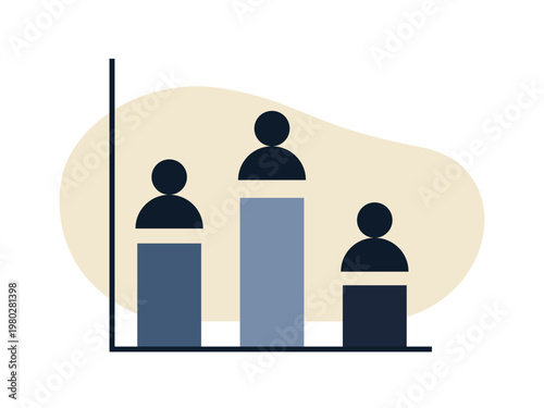 Election result icon. Politics icon. Flat vector icon concept.