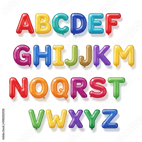 Multicolored Alphabet Letters in Plastic 3.