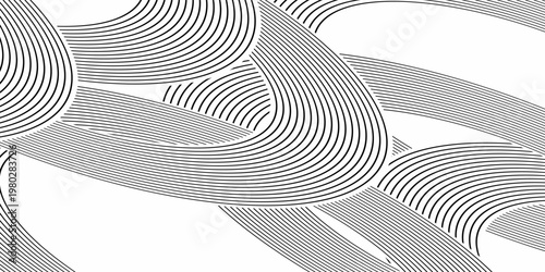 black and white geometric background Pasta background, spaghetti abstract geometric pattern. Black and white macaroni poster. vector