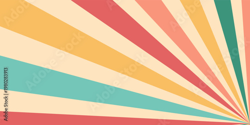 Groovy retro swirl burst, summer and carnival background. eps 10 abstract vector illustration.