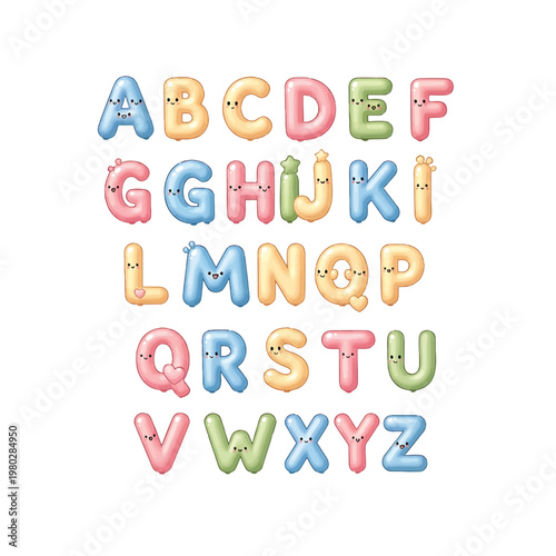 Colorful Alphabet Letters in Various Colors 2.
