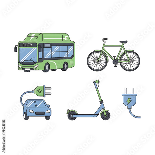 Electric scooter next to charger.