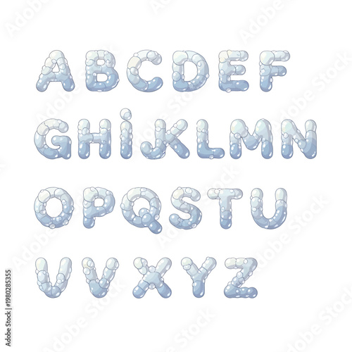 Glitter Alphabet Letters in Blue.