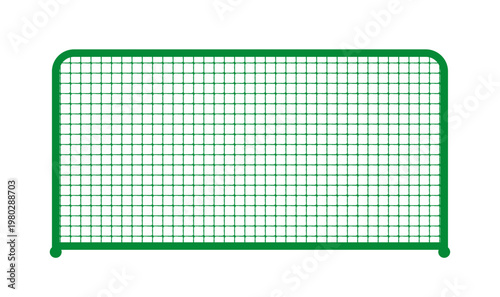 防球ネット 縦長タイプ スポーツ用ネットフレーム ベクターイラスト