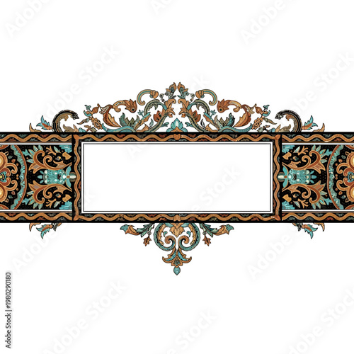 Intricate Ornate Frame Border Design.