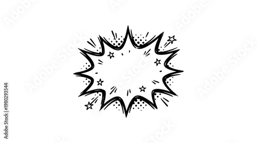 Comic Book Bursting Speech Bubble